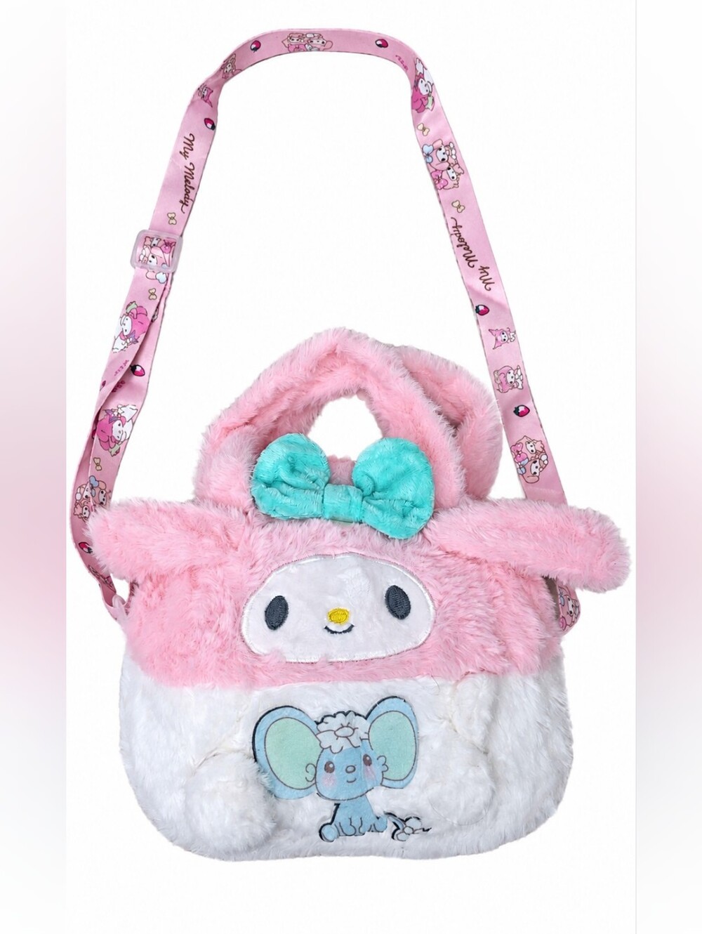 My Melody Plush Crossbody Bag Pink Sanrio Cute Y2K